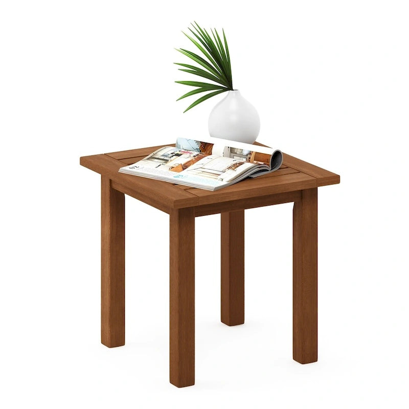 Table d’appoint Ormond en bois dur avec finition à l’huile de teck, par Havenside Home