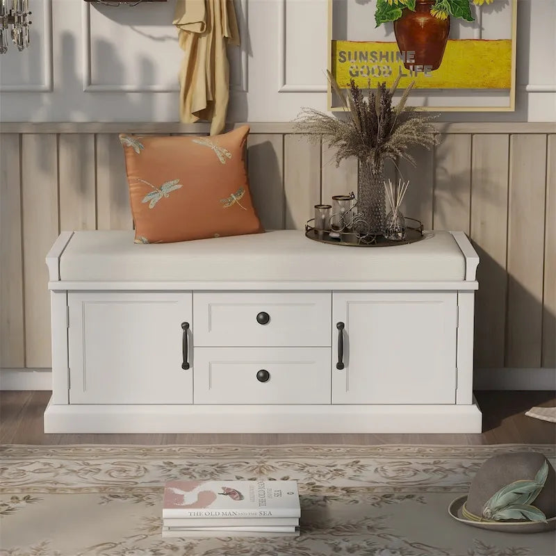 Merax Storage Bench with Removable Cushion