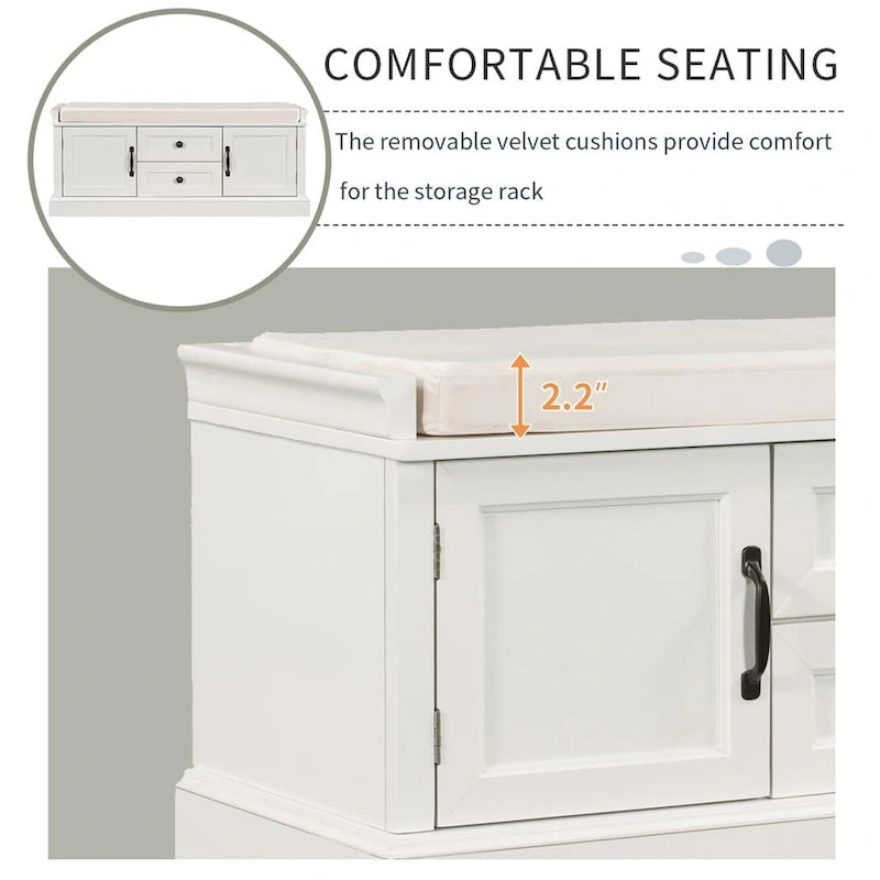 Merax Storage Bench with Removable Cushion