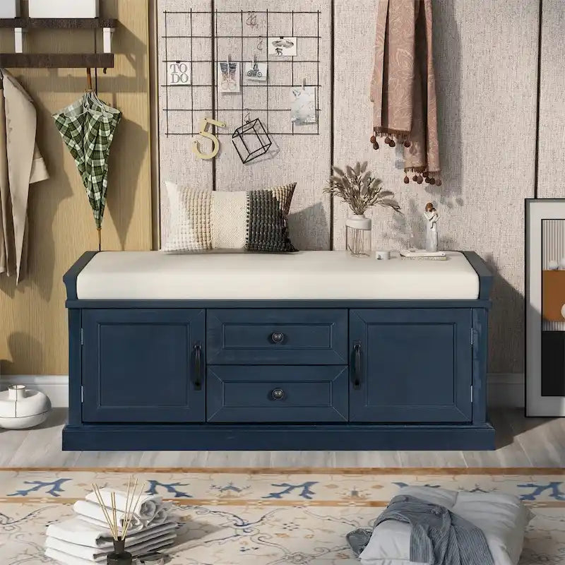 Merax Storage Bench with Removable Cushion