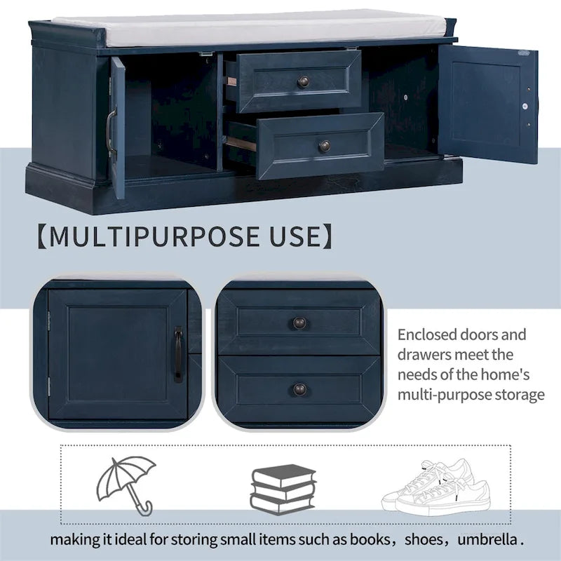 Merax Storage Bench with Removable Cushion