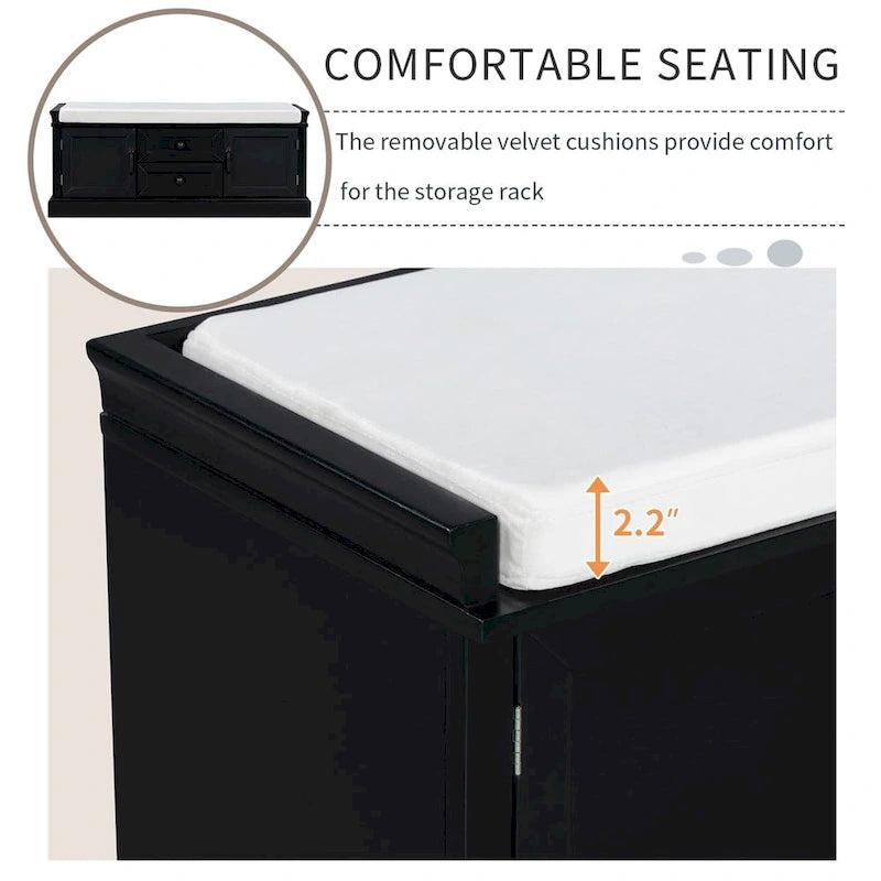 Merax Storage Bench with Removable Cushion