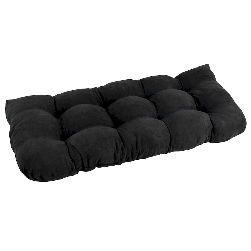Cojín para banco de 42 x 19 pulgadas con respaldo redondeado de microsuede - 42 x 19