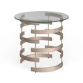 SEI Furniture Grant Beistelltisch aus champagnerfarbenem Metall