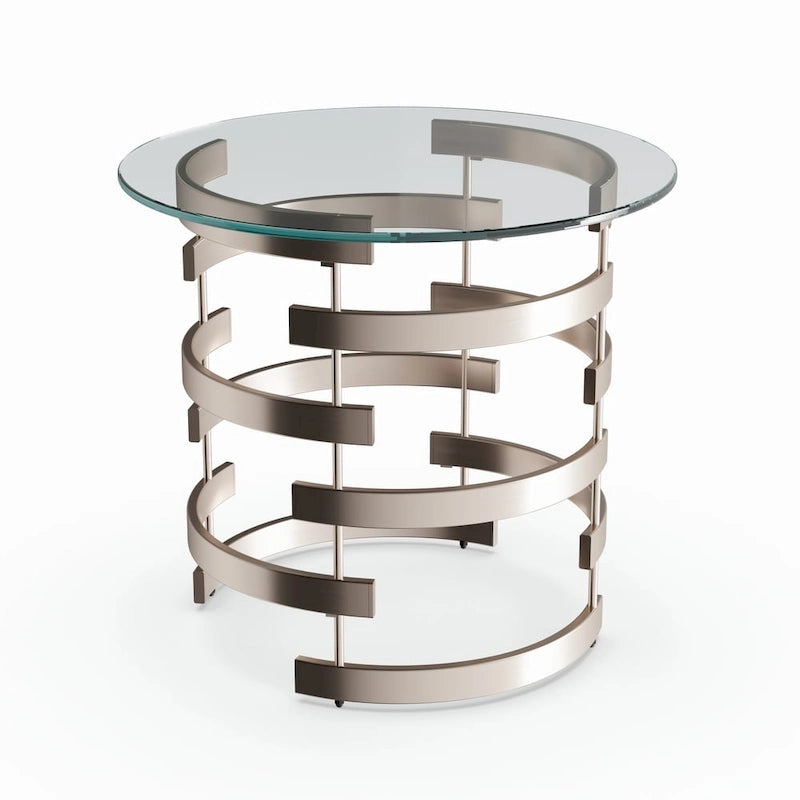 SEI Furniture Grant Beistelltisch aus champagnerfarbenem Metall