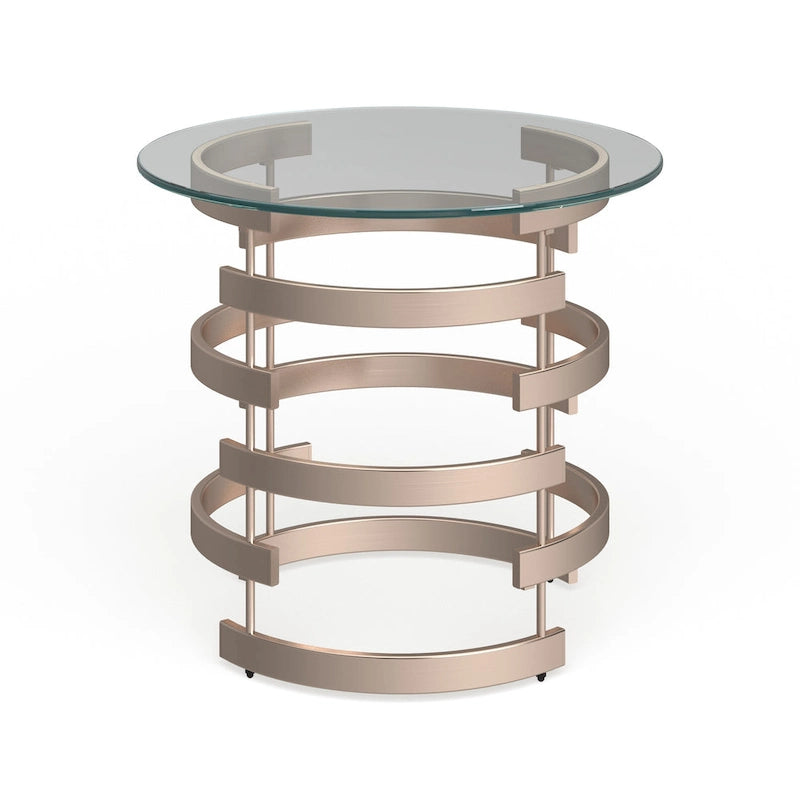 SEI Furniture Grant Beistelltisch aus champagnerfarbenem Metall
