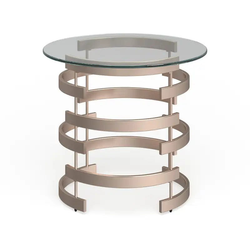 SEI Furniture Grant Beistelltisch aus champagnerfarbenem Metall