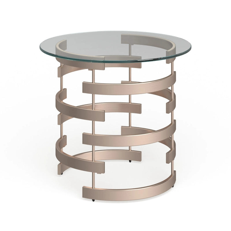 SEI Furniture Grant Beistelltisch aus champagnerfarbenem Metall