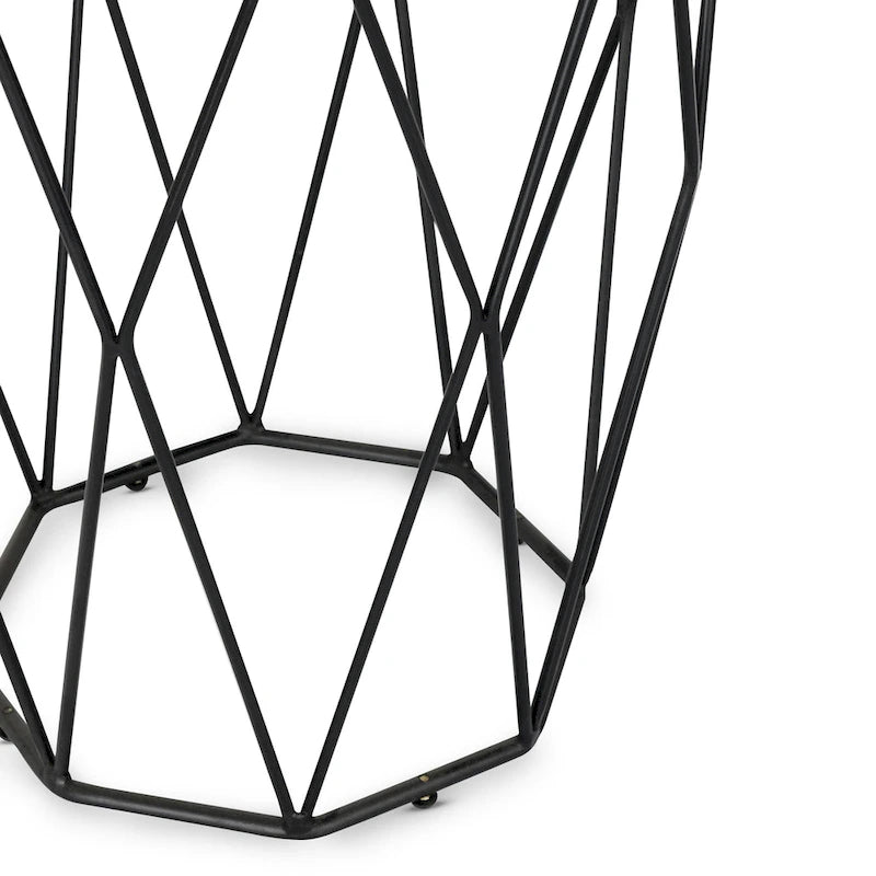 Tavolino laterale rotondo geometrico Chester di Kosas Home - 24 H x 20 W x 20 D