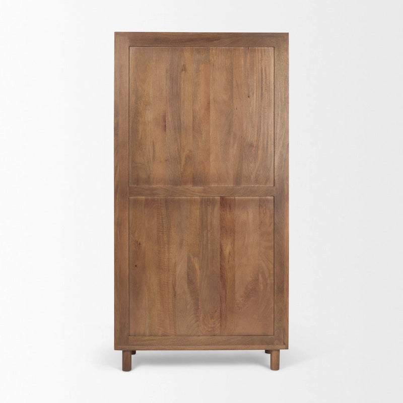 Massivholz-Schrank „Astrid“ in Mittelbraun – 38,8 L × 19,8 B × 68,5 H