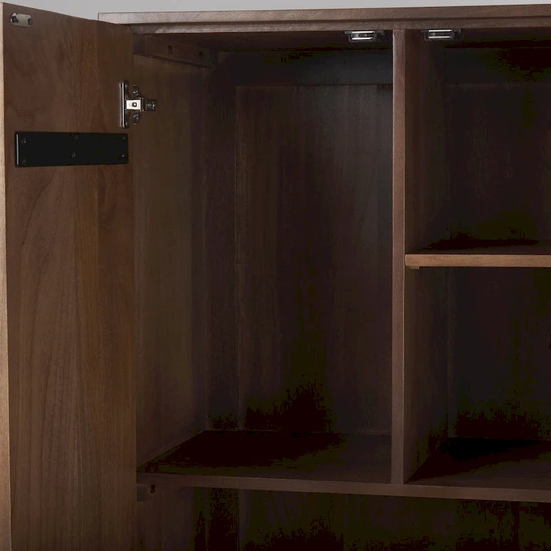 Massivholz-Schrank „Astrid“ in Mittelbraun – 38,8 L × 19,8 B × 68,5 H