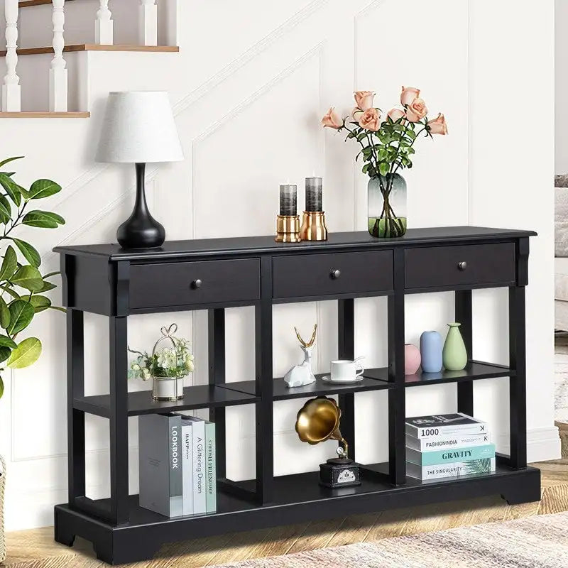 Mesa consola con amplio espacio de almacenamiento para la entrada o la sala