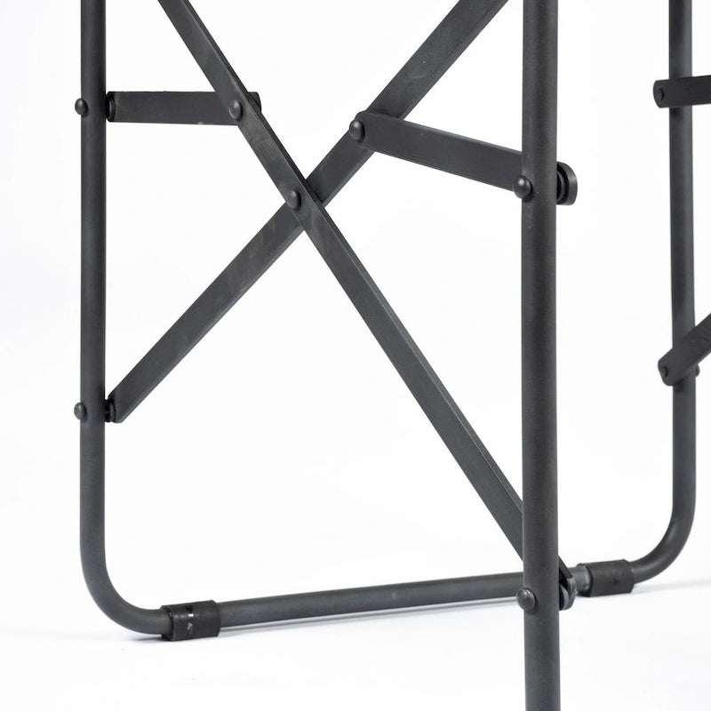 Direttore Esszimmerstuhl mit Sitzfläche aus schwarzem Echtleder und schwarzem Eisenrahmen – 19.7W x 21.7D x 33H