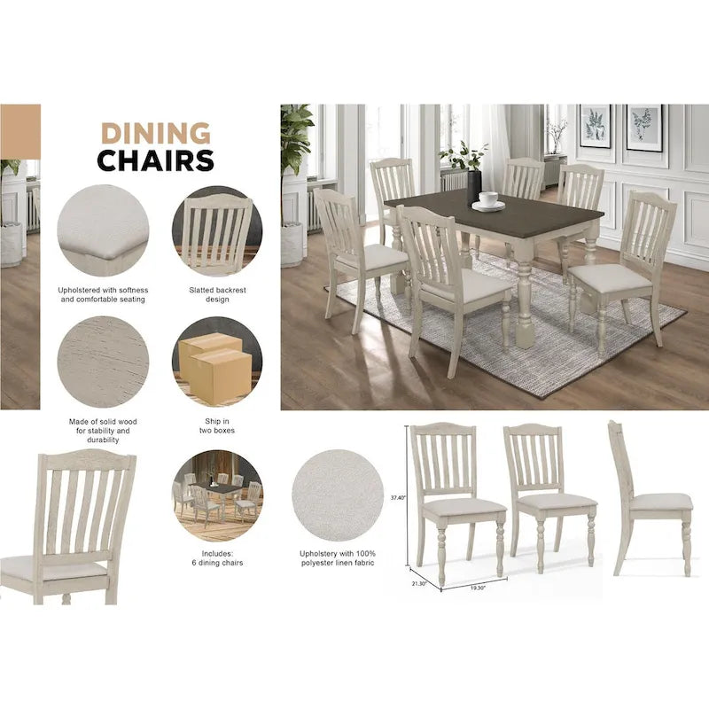 Set di 6 sedie da pranzo eleganti in stile moderno di metà secolo CraftPorch