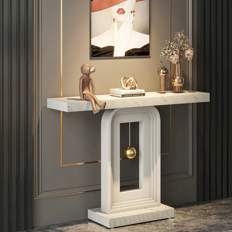 39.5 Inche Narrow Console Sofa Hallway Accent Table for Entryway
