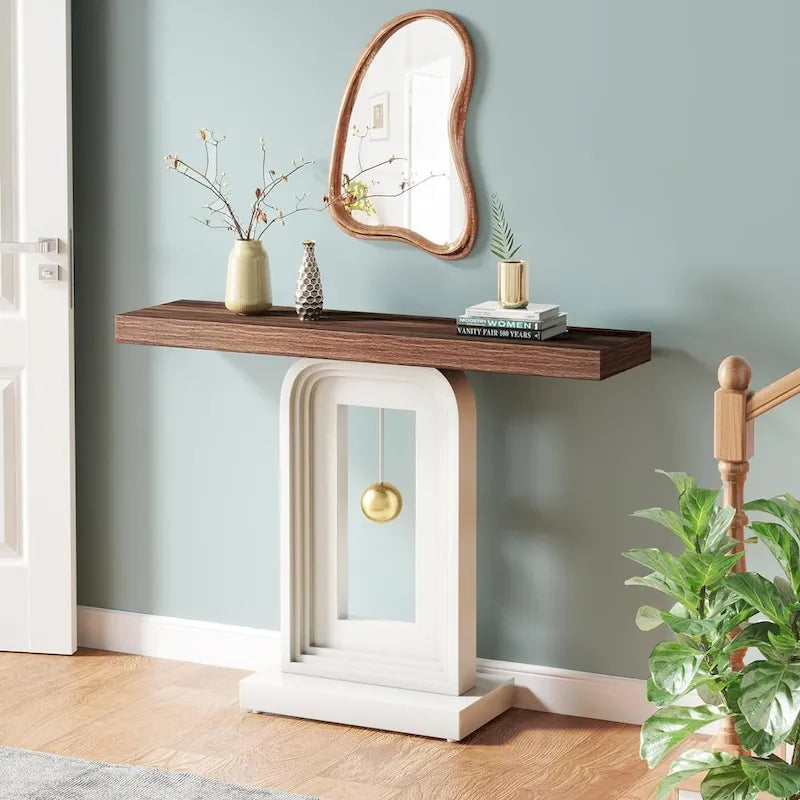39.5 Inche Narrow Console Sofa Hallway Accent Table for Entryway