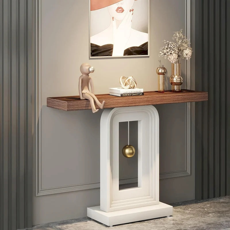 39.5 Inche Narrow Console Sofa Hallway Accent Table for Entryway