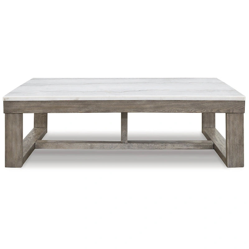 Table basse rectangulaire Signature Design by Ashley Loyaska gris brunâtre / ivoire - 56W x 42D x 17H