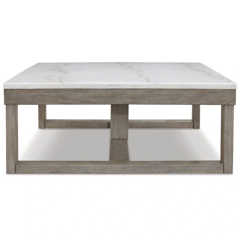 Table basse rectangulaire Signature Design by Ashley Loyaska gris brunâtre / ivoire - 56W x 42D x 17H