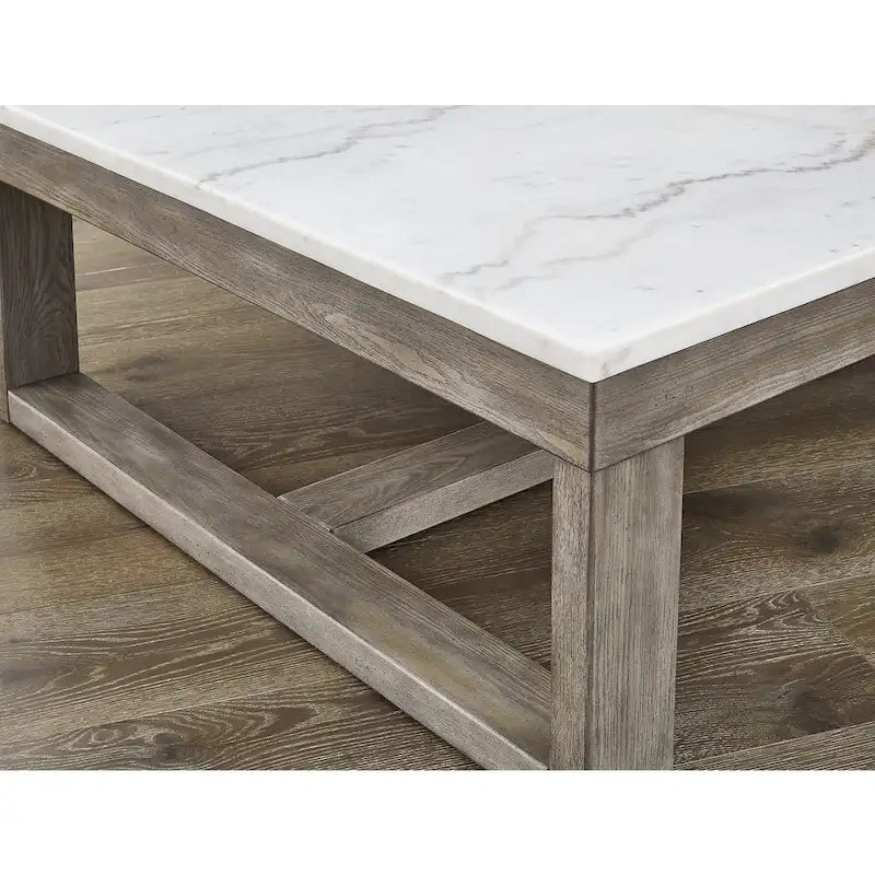 Table basse rectangulaire Signature Design by Ashley Loyaska gris brunâtre / ivoire - 56W x 42D x 17H