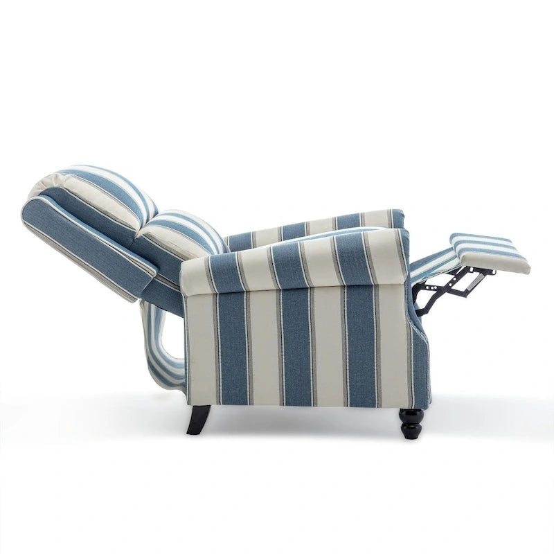Set di 2 poltrone reclinabili moderne con seduta imbottita in pelle PU/tessuto