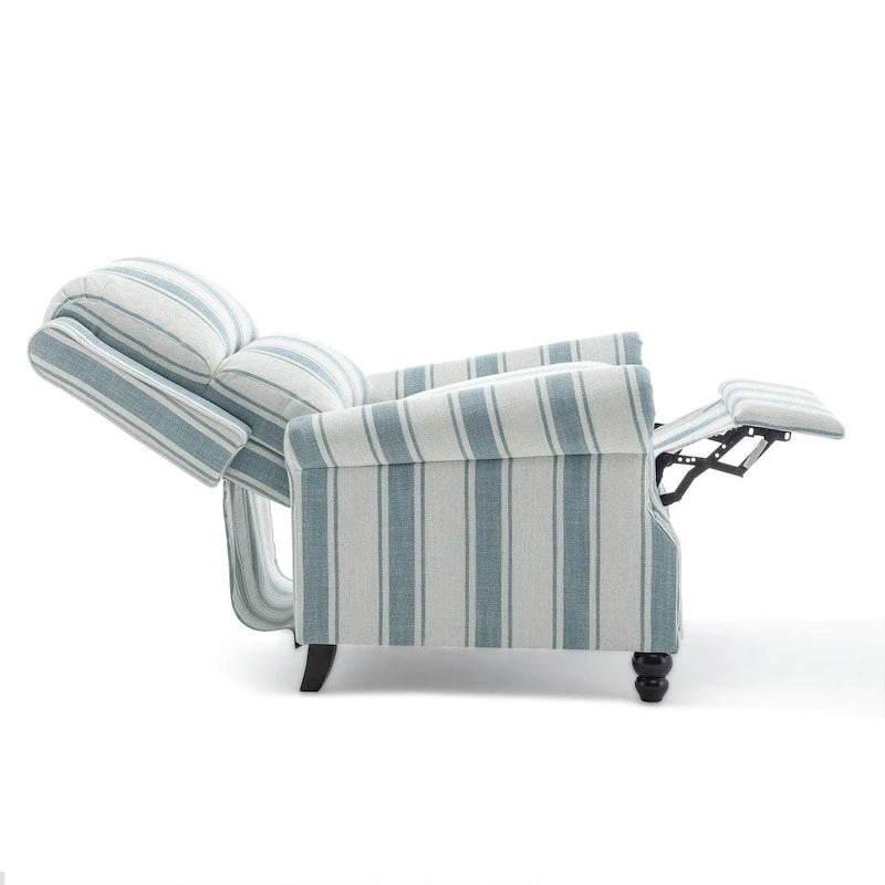Set di 2 poltrone reclinabili moderne con seduta imbottita in pelle PU/tessuto