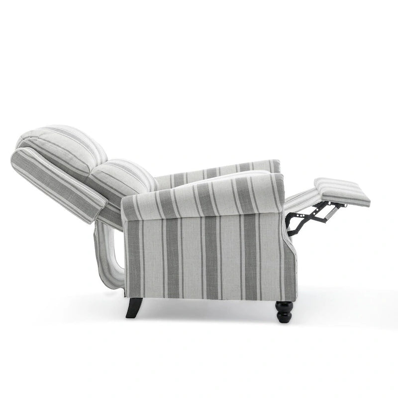 Set di 2 poltrone reclinabili moderne con seduta imbottita in pelle PU/tessuto