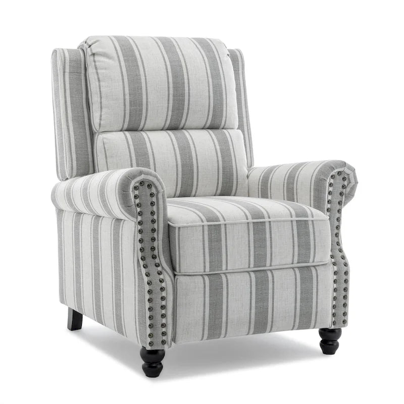 Set di 2 poltrone reclinabili moderne con seduta imbottita in pelle PU/tessuto
