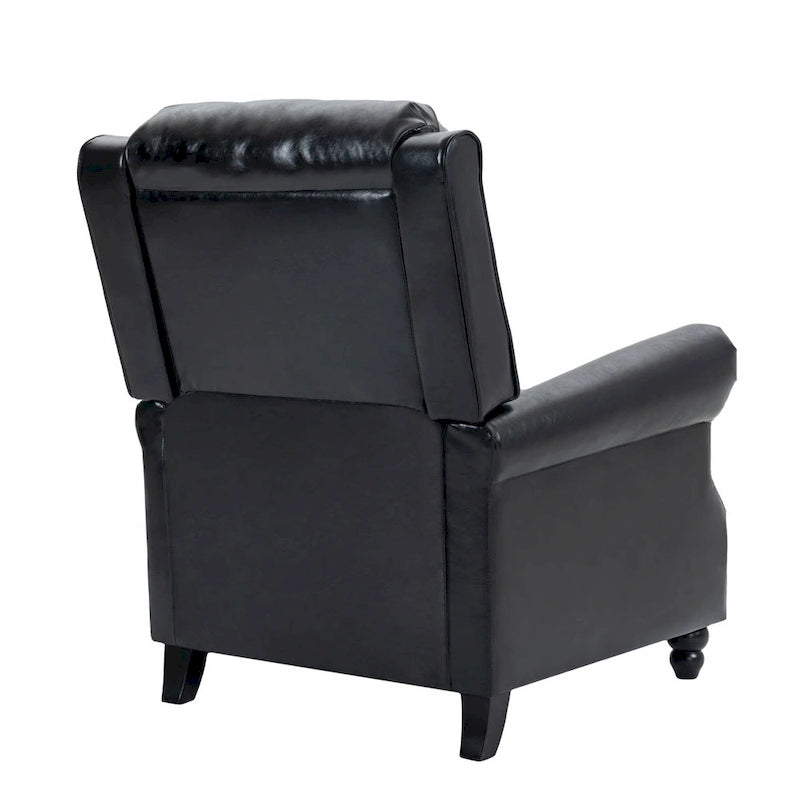 Set di 2 poltrone reclinabili moderne con seduta imbottita in pelle PU/tessuto