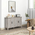 HOMCOM buffetkast, dressoir van 47 inch met 4 schuurdeuren en 2 verstelbare planken, boerderijkoffiebarkast