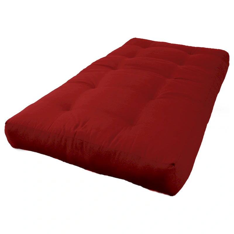 Materasso futon in twill spesso 7 pollici, matrimoniale singolo, matrimoniale o queen