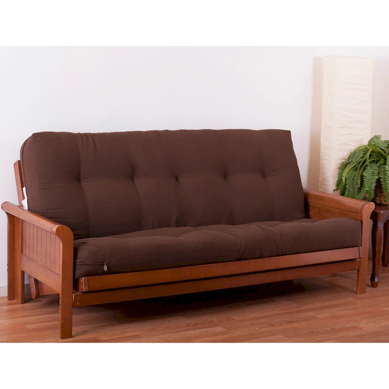 Materasso futon in twill spesso 7 pollici, matrimoniale singolo, matrimoniale o queen