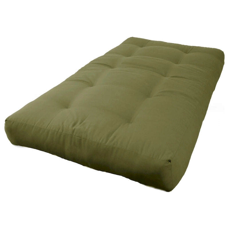 Materasso futon in twill spesso 7 pollici, matrimoniale singolo, matrimoniale o queen