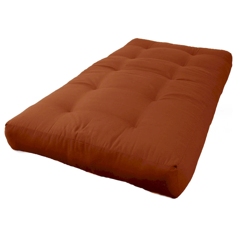 Materasso futon in twill spesso 7 pollici, matrimoniale singolo, matrimoniale o queen