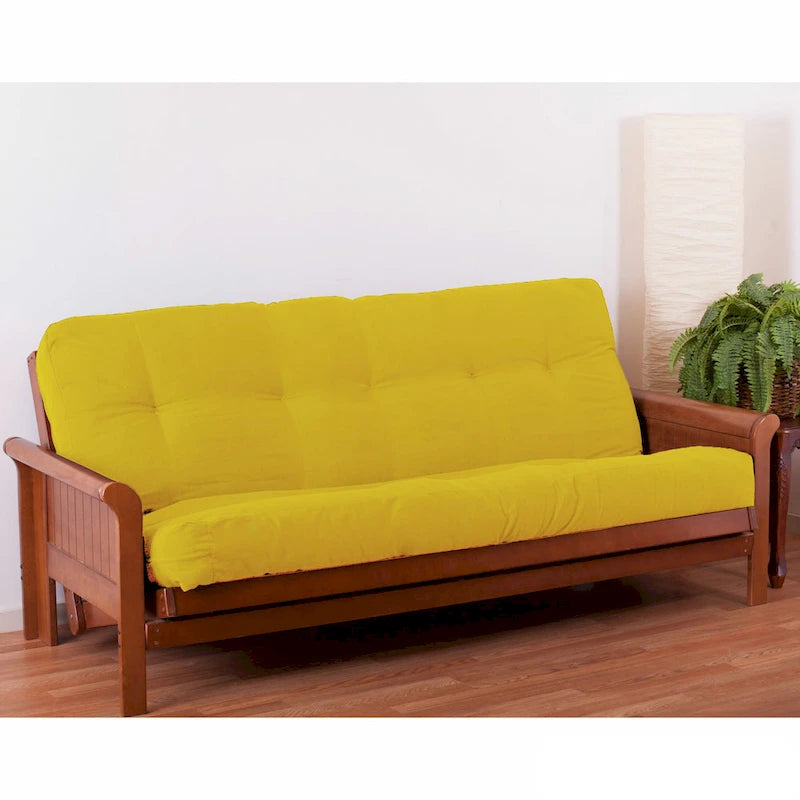 Materasso futon in twill spesso 7 pollici, matrimoniale singolo, matrimoniale o queen