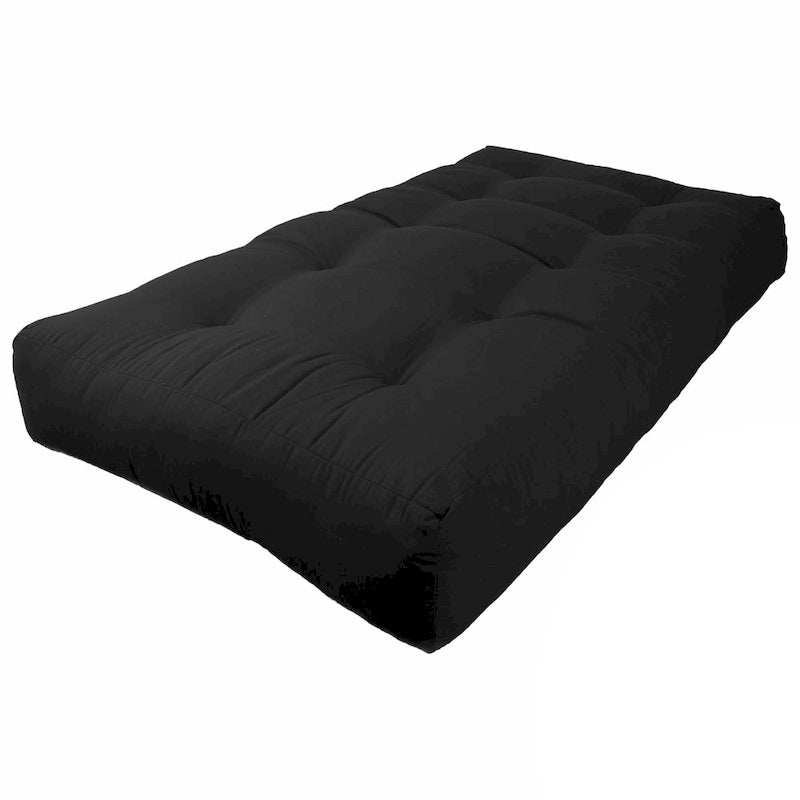 Materasso futon in twill spesso 7 pollici, matrimoniale singolo, matrimoniale o queen