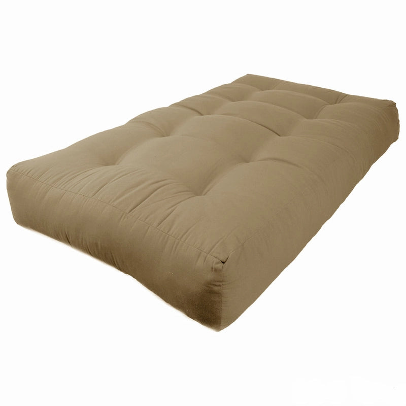 Materasso futon in twill spesso 7 pollici, matrimoniale singolo, matrimoniale o queen