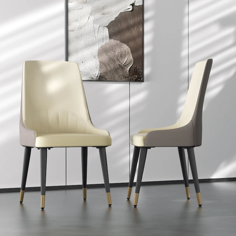 2 darabos modern bőr étkezőszék – 18x19.7x32.3 hüvelyk