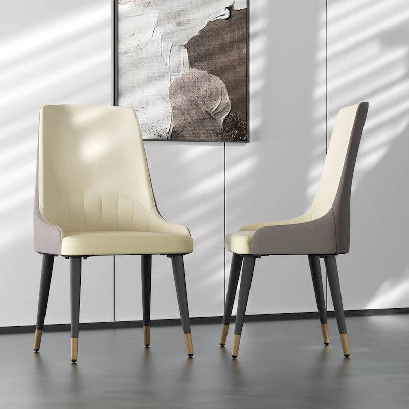 2 darabos modern bőr étkezőszék – 18x19.7x32.3 hüvelyk