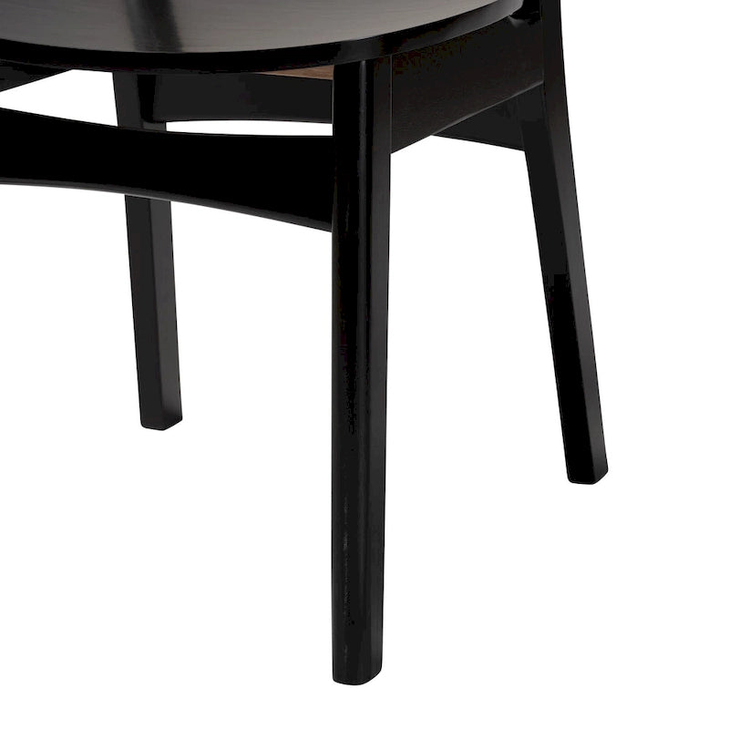 Tafari Mid-Century-Modern-Esszimmerstuhl-Set aus Holz und Rattan, 2-teilig