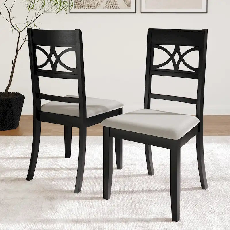CraftPorch 7-teiliges Holz-Esszimmerset im Mid-Century-Modern-Stil