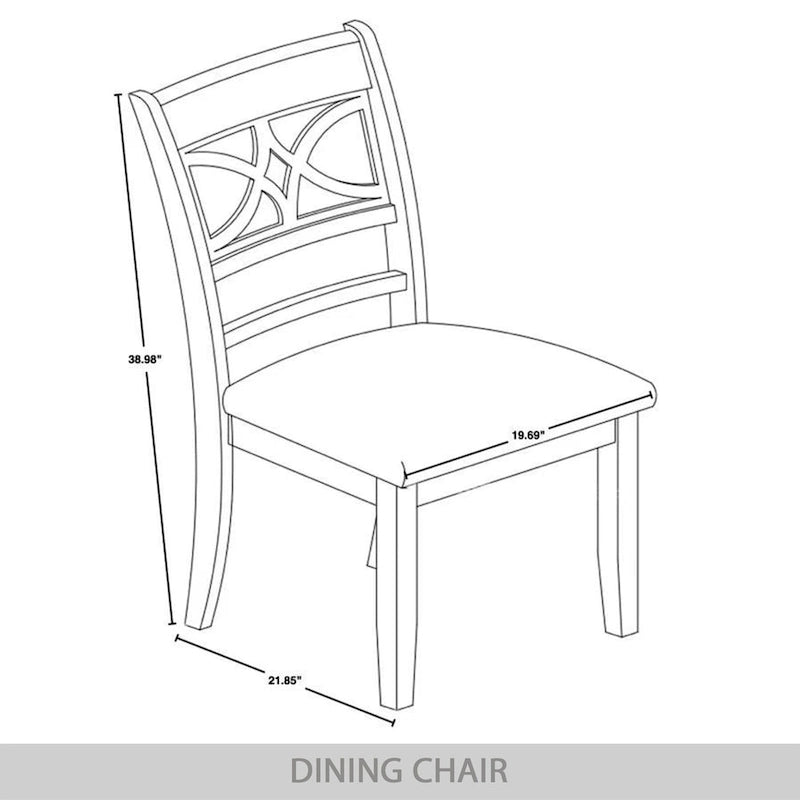 CraftPorch 7-teiliges Holz-Esszimmerset im Mid-Century-Modern-Stil