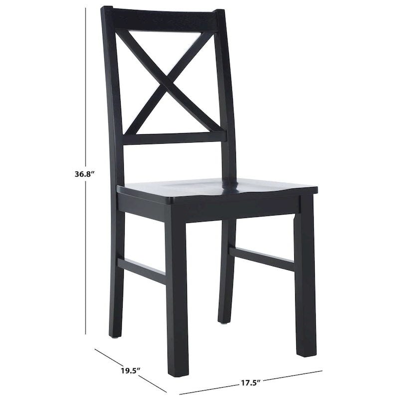 SAFAVIEH Concetta Esszimmerstuhl in Weiß/Natur – 17.5 W x 19.5 L x 37 H – 18W x 20D x 37H