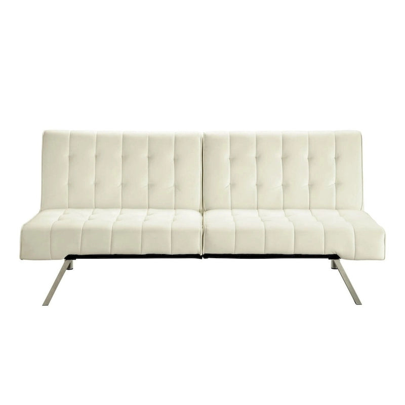 Canapé-lit futon Splitback multiposition, vanille - 71 x 36.5 x 31.1 pouces