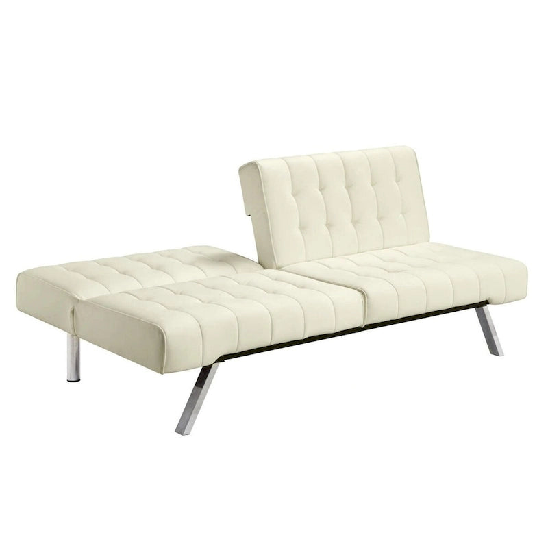 Canapé-lit futon Splitback multiposition, vanille - 71 x 36.5 x 31.1 pouces