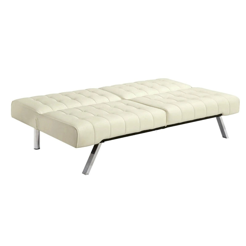 Canapé-lit futon Splitback multiposition, vanille - 71 x 36.5 x 31.1 pouces