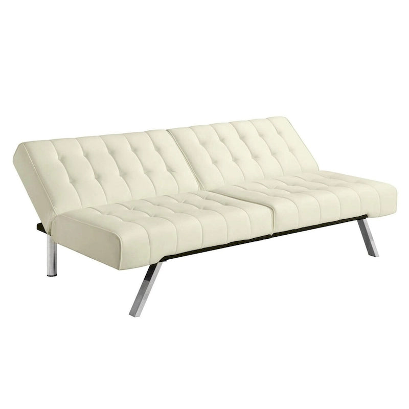 Canapé-lit futon Splitback multiposition, vanille - 71 x 36.5 x 31.1 pouces