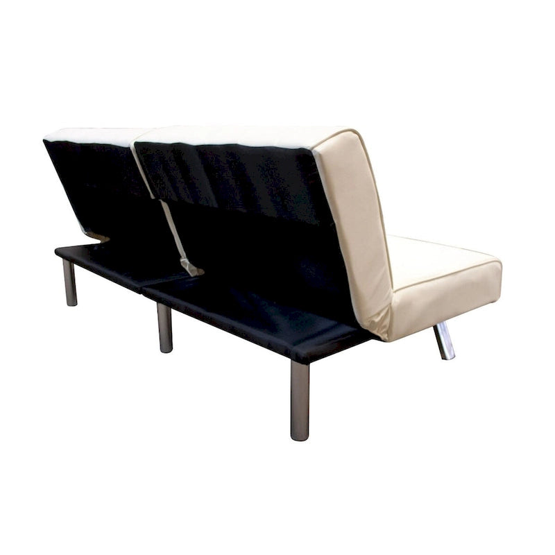 Canapé-lit futon Splitback multiposition, vanille - 71 x 36.5 x 31.1 pouces