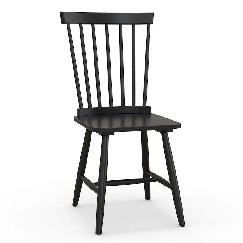 Chaises de salle à manger Windsor de Costway, lot de 2, sans accoudoirs, dossier à barreaux en bois massif — voir les détails