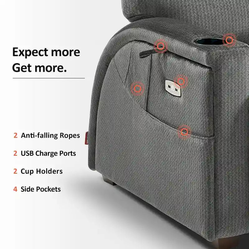 MCombo Power Zero Gravity relaxfotel állítható fejtámlával nappaliba, szövet, ZG334